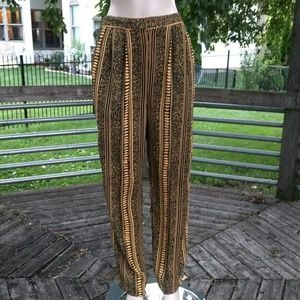 Vintage 1990's tribal print yellow/black pants!